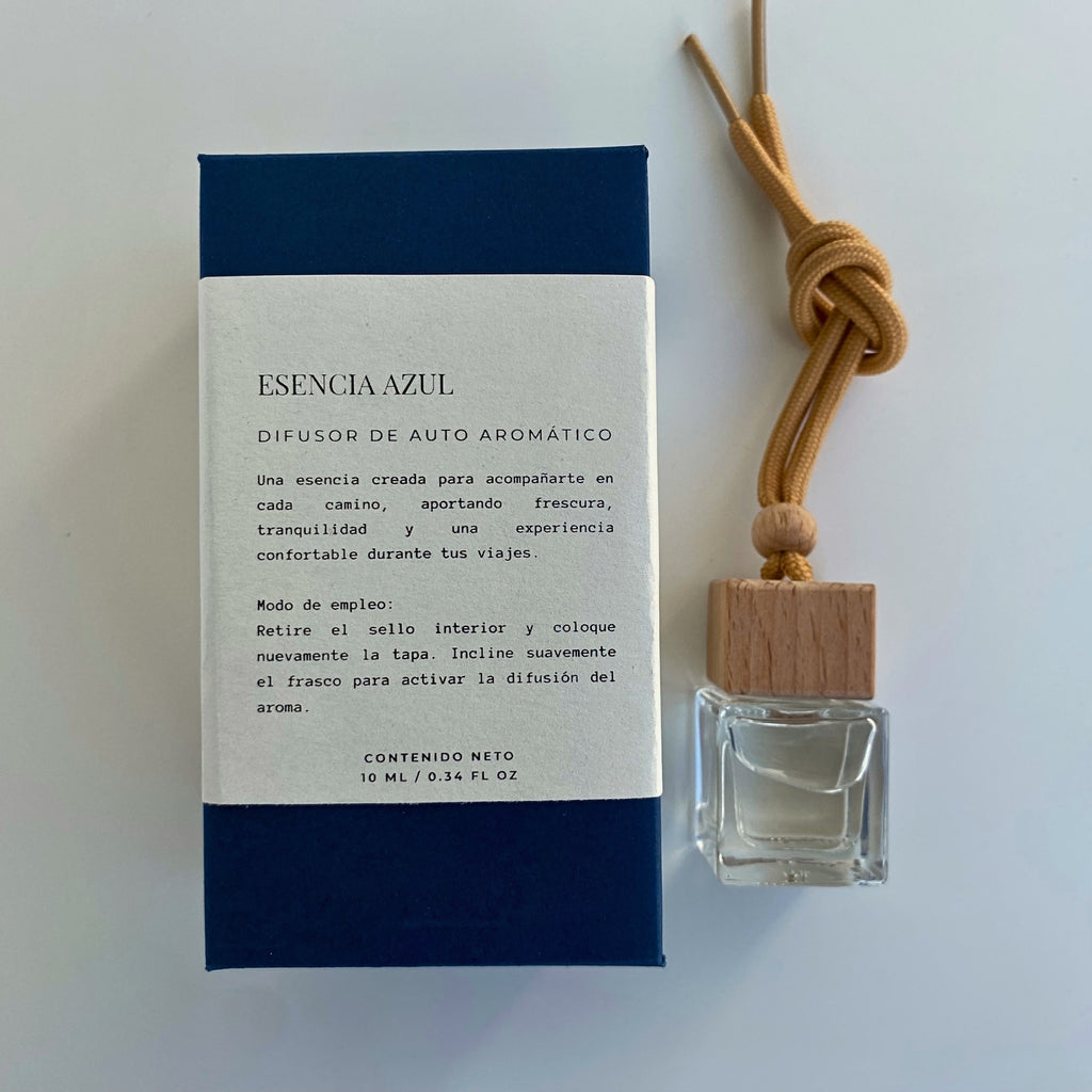 Difusor Aromático para Autos Bosque Azul 10 ml - ESENCIA AZUL