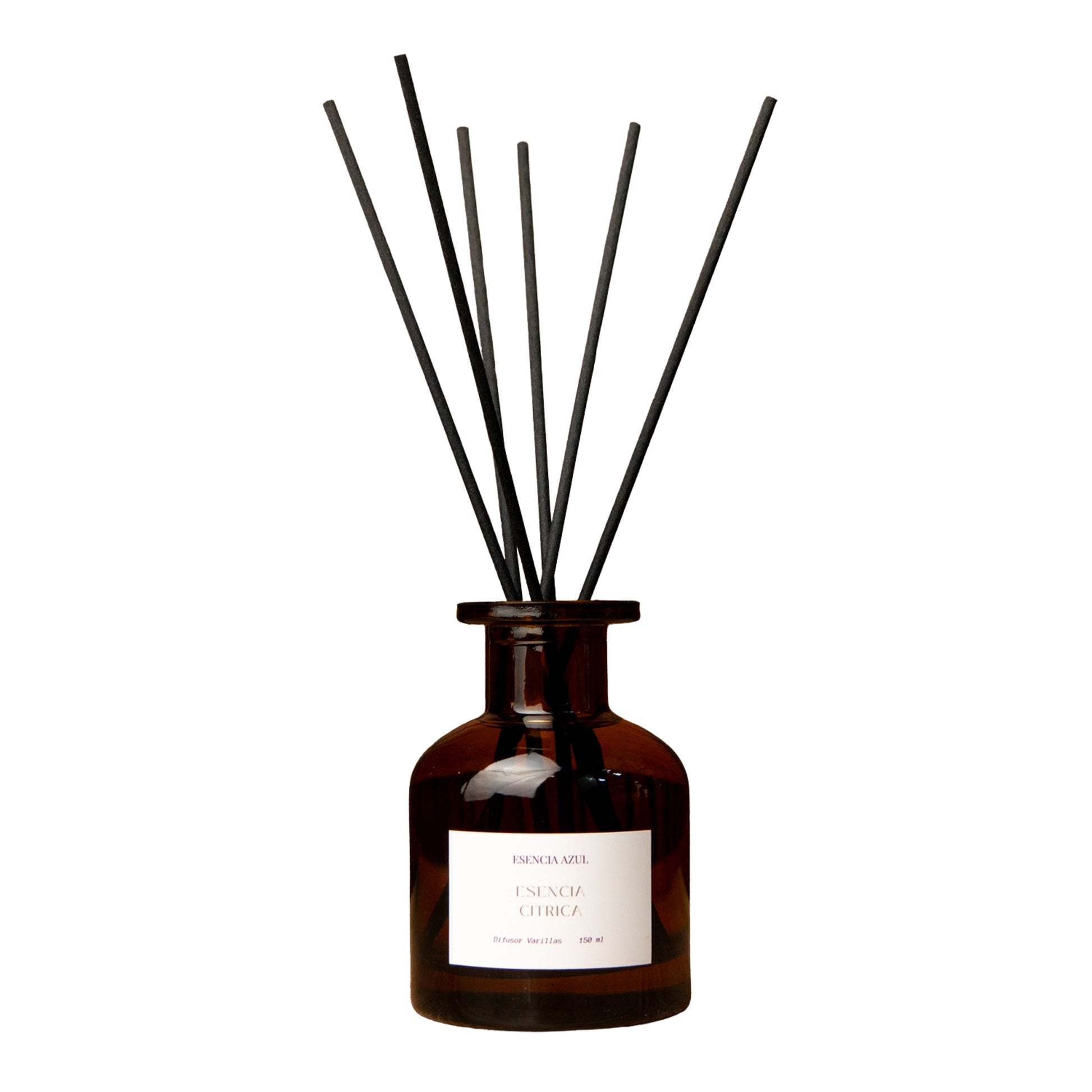 Difusor Varillas Ámbar Esencia Cítrica 150 ml - ESENCIA AZUL