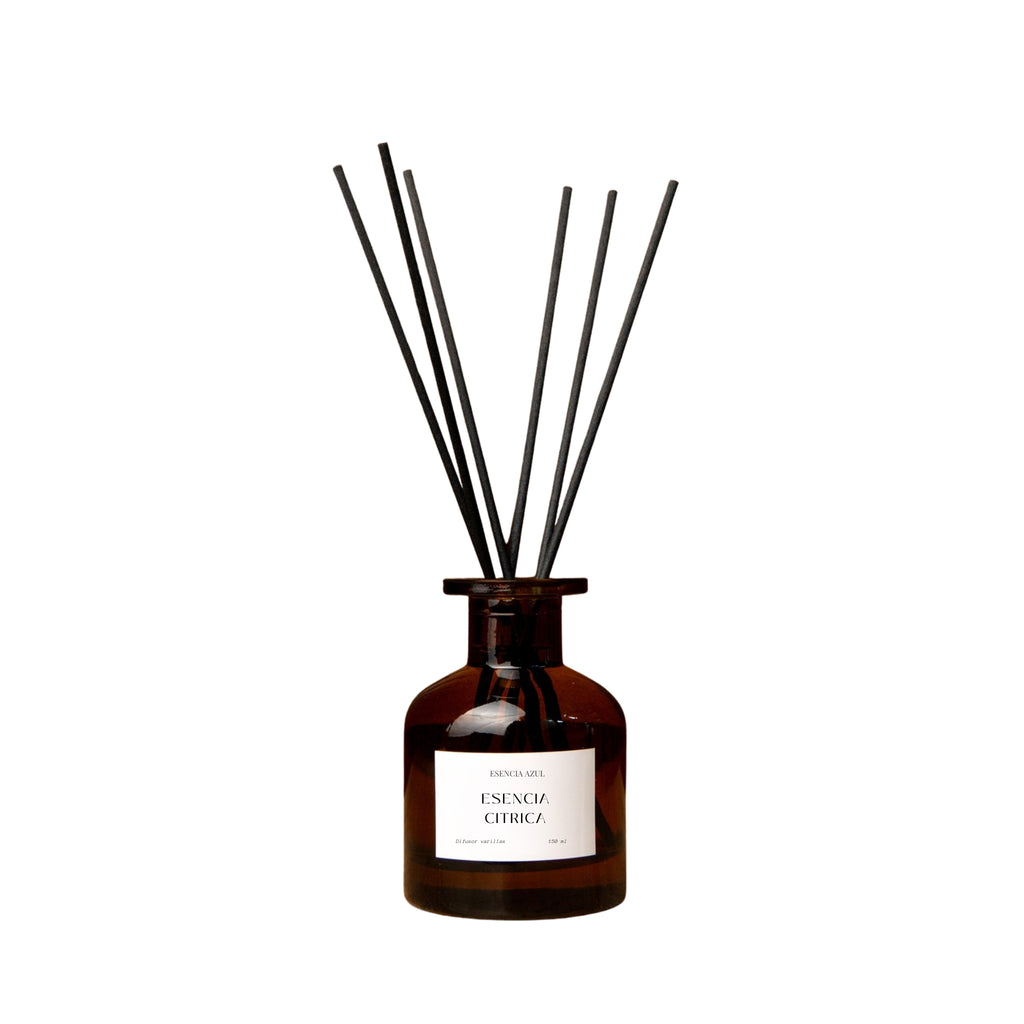 Difusor Varillas Ámbar Esencia Cítrica 150 ml - ESENCIA AZUL